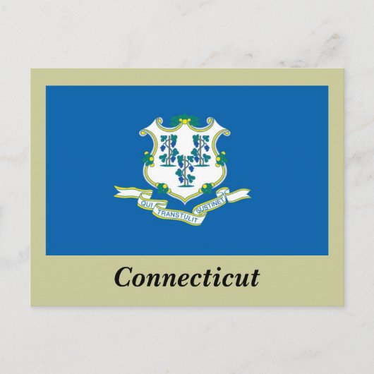 Carte Postale Drapeau de l'État du Connecticut (Devant)