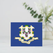 Carte Postale Drapeau de l'État du Connecticut (Debout devant)