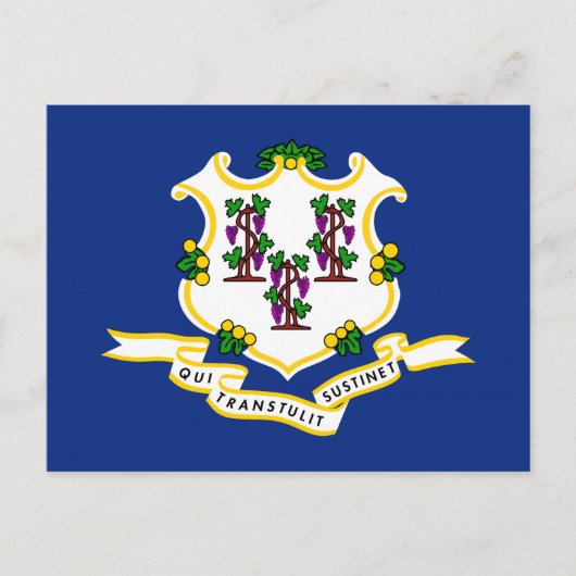 Carte Postale Drapeau de l'État du Connecticut (Devant)