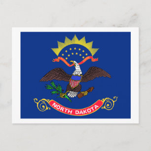 Carte Postale Drapeau de l'État du Dakota du Nord