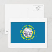 Carte Postale Drapeau de l'État du Dakota du Sud (Devant / Derrière)