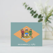 Carte Postale Drapeau de l'État du Delaware (Debout devant)