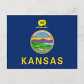 Carte Postale Drapeau de l'État du Kansas (Devant)