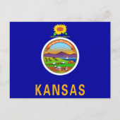 Carte Postale Drapeau de l'État du Kansas (Devant)