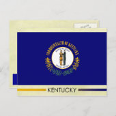 Carte Postale Drapeau de l'État du Kentucky (Devant / Derrière)