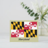 Carte Postale Drapeau de l'État du Maryland (Debout devant)