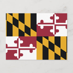 Carte Postale Drapeau de l'État du Maryland Calvert Crossland
