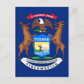 Carte Postale Drapeau de l'État du Michigan (Devant)