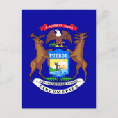 Carte Postale Drapeau de l'État du Michigan (Devant)