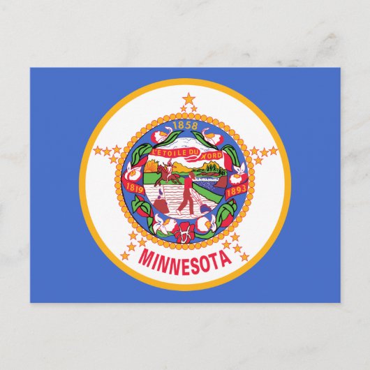 Carte Postale Drapeau de l'État du Minnesota (Devant)