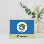 Carte Postale Drapeau de l'État du Minnesota (Debout devant)