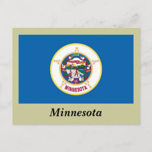 Carte Postale Drapeau de l'État du Minnesota