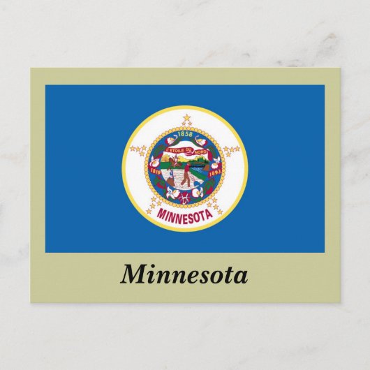 Carte Postale Drapeau de l'État du Minnesota (Devant)