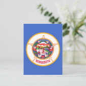 Carte Postale Drapeau de l'État du Minnesota (Debout devant)