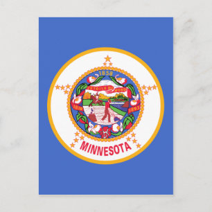 Carte Postale Drapeau de l'État du Minnesota