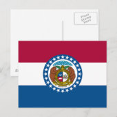 Carte Postale Drapeau de l'État du Missouri (Devant / Derrière)