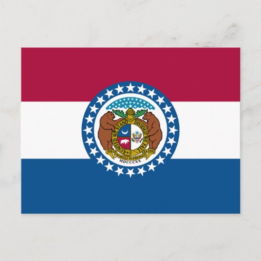 Carte Postale Drapeau de l'État du Missouri (Devant)