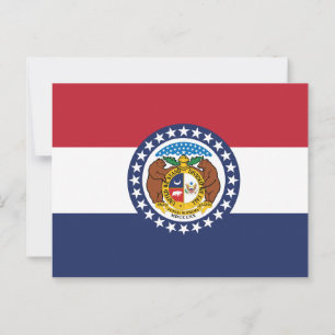 Carte Postale Drapeau de l'État du Missouri Sceau de l'État Show