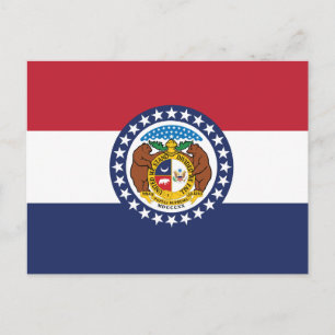 Carte Postale Drapeau de l'État du Missouri Sceau de l'État Show