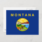 Carte Postale Drapeau de l'État du Montana (Devant / Derrière)