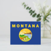 Carte Postale Drapeau de l'État du Montana (Debout devant)