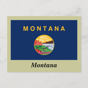Carte Postale Drapeau de l'État du Montana
