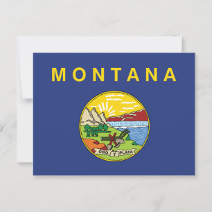 Carte Postale Drapeau de l'État du Montana Big Sky Country Oro Y
