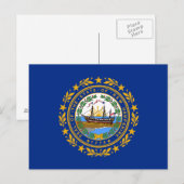 Carte Postale Drapeau de l'État du New Hampshire (Devant / Derrière)