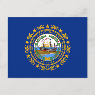 Carte Postale Drapeau de l'État du New Hampshire