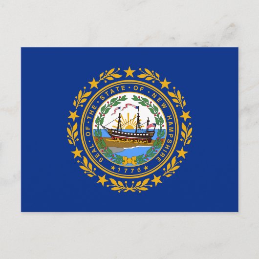 Carte Postale Drapeau de l'État du New Hampshire (Devant)