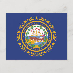 Carte Postale Drapeau de l'État du New Hampshire Souvenir de Ral