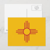 Carte Postale Drapeau de l'État du Nouveau-Mexique (Devant / Derrière)