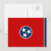 Carte Postale Drapeau de l'État du Tennessee (Devant / Derrière)