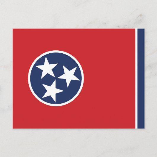 Carte Postale Drapeau de l'État du Tennessee Trois Étoiles Cercl (Devant)