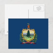 Carte Postale Drapeau de l'État du Vermont (Devant / Derrière)