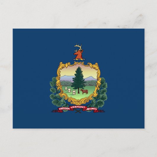 Carte Postale Drapeau de l'État du Vermont (Devant)