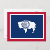 Carte Postale Drapeau de l'État du Wyoming (Devant / Derrière)