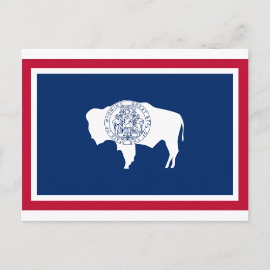 Carte Postale Drapeau de l'État du Wyoming (Devant)