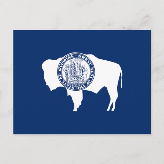 Carte Postale Drapeau de l'État du Wyoming (Devant)