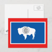 Carte Postale Drapeau de l'État du Wyoming (Devant / Derrière)