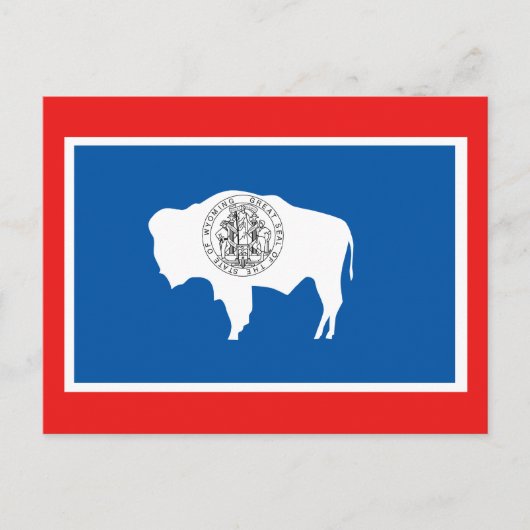 Carte Postale Drapeau de l'État du Wyoming (Devant)