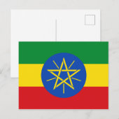 Carte Postale Drapeau de l'Éthiopie (Devant / Derrière)