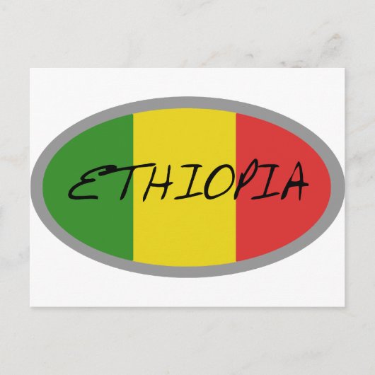 Carte Postale Drapeau de l'Ethiopie ! (Devant)