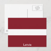 Carte Postale Drapeau de Lettonie (Devant / Derrière)