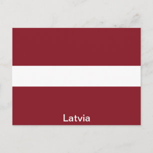 Carte Postale Drapeau de Lettonie