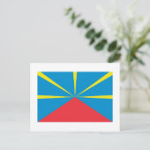 Carte Postale Drapeau de l'île de la Réunion (Debout devant)