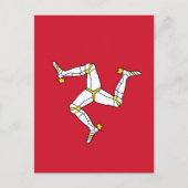 Carte Postale Drapeau de l'île de Man (Devant)