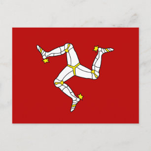 Carte Postale Drapeau De L'Île De Man