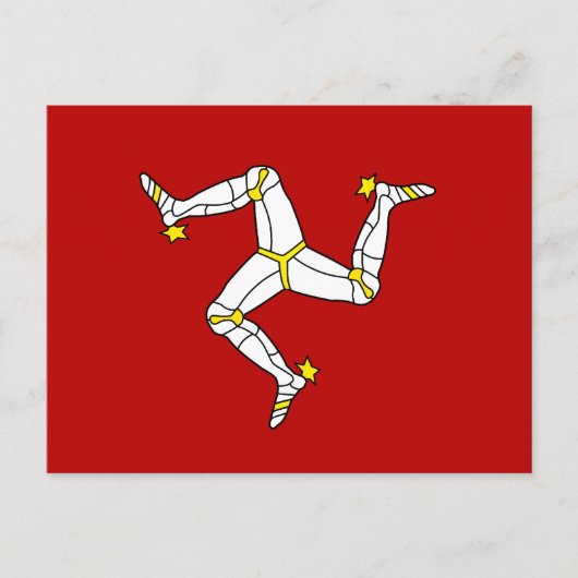 Carte Postale Drapeau De L'Île De Man (Devant)
