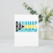 Carte Postale Drapeau de l'île de vacances des Bahamas (Debout devant)